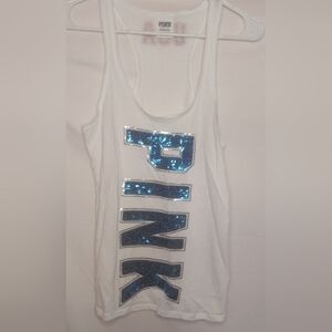 PINK, Victoria's Secret, White, Size XS Tank Top